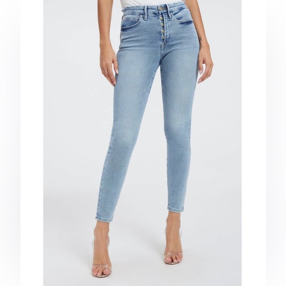 Good American Good Legs Cropped Skinny Jean Size 10/30 Indigo317 - Picture 3 of 4